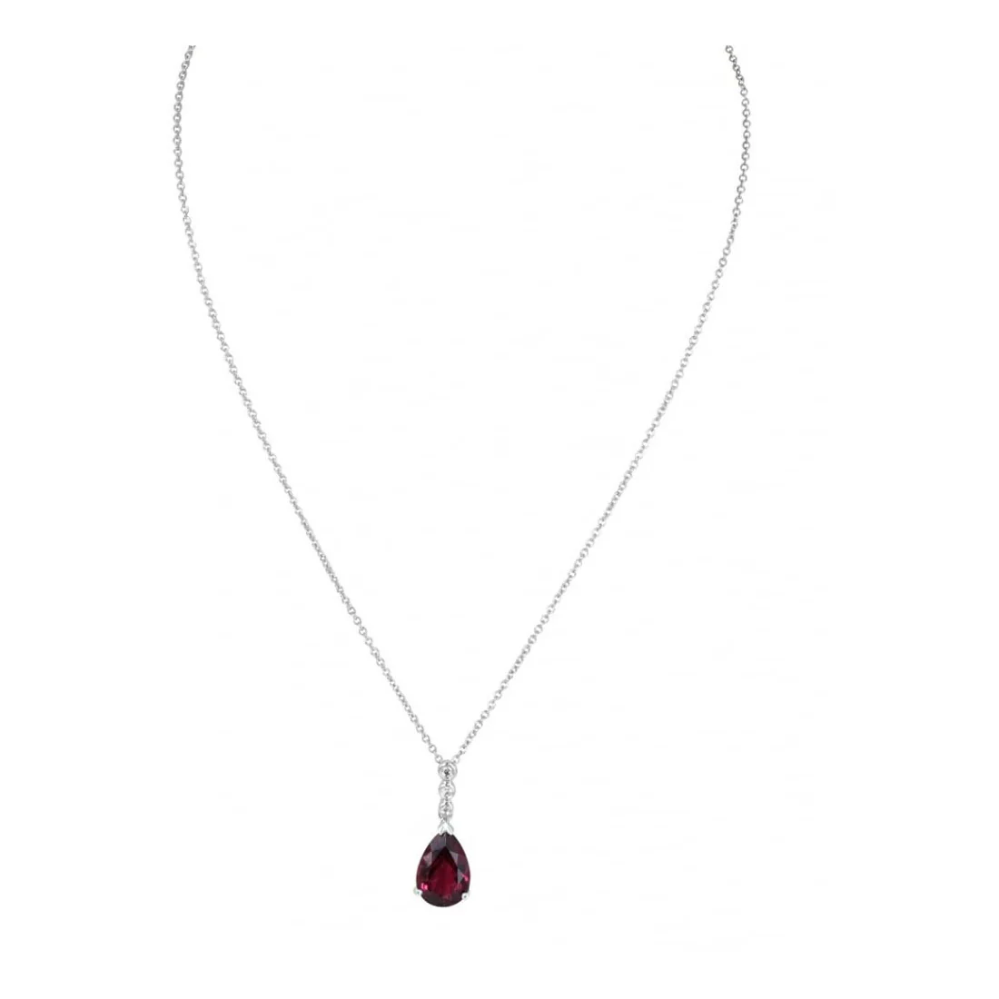 Diamond & Pink Tourmaline Pendant