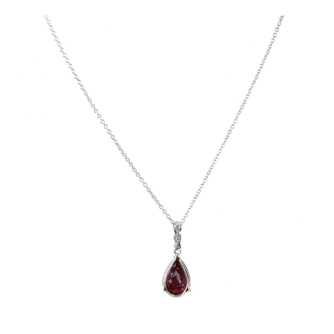 Diamond & Pink Tourmaline Pendant - Image 3