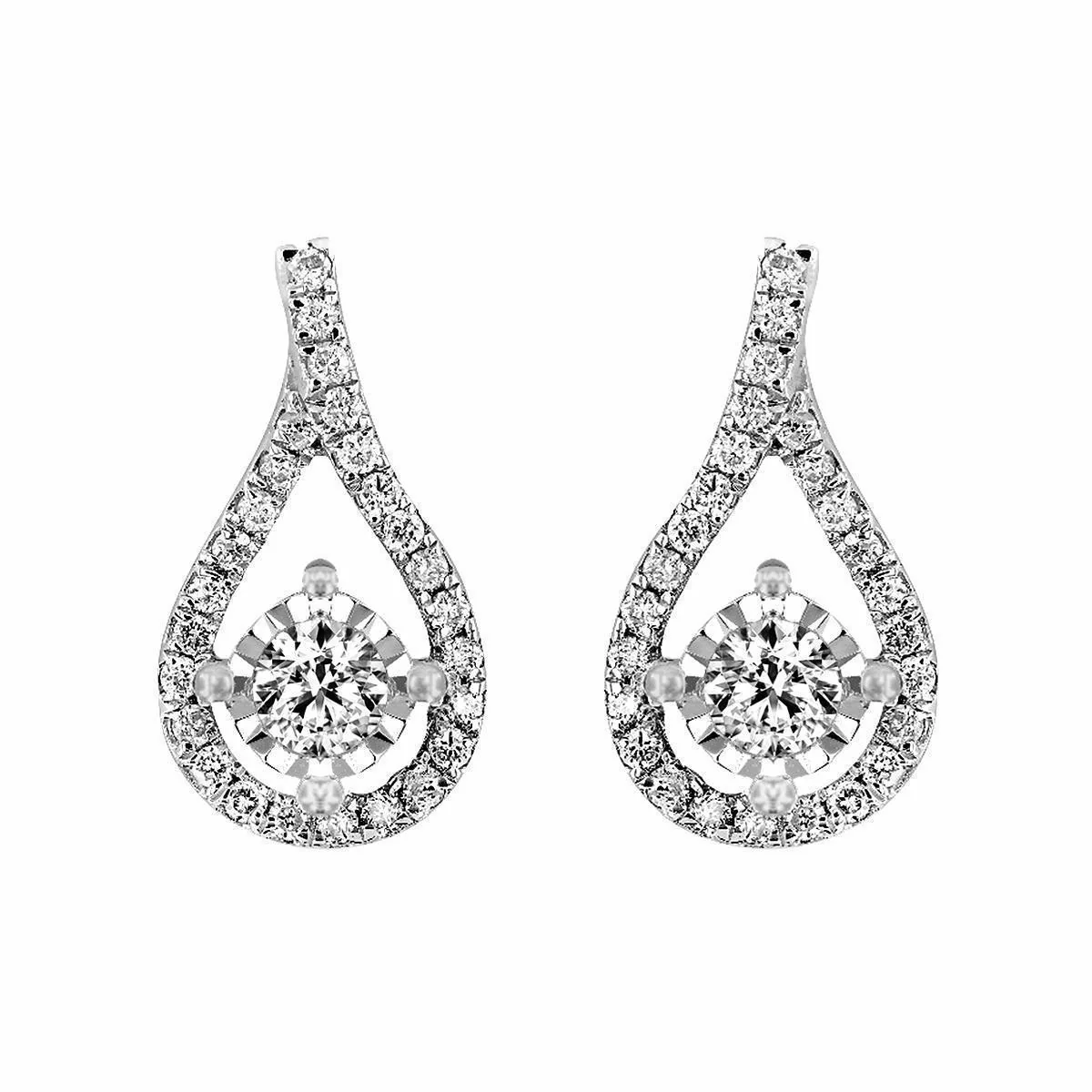 Everyday Diamonds Collection Peardrop Earrings | 18K White Gold
