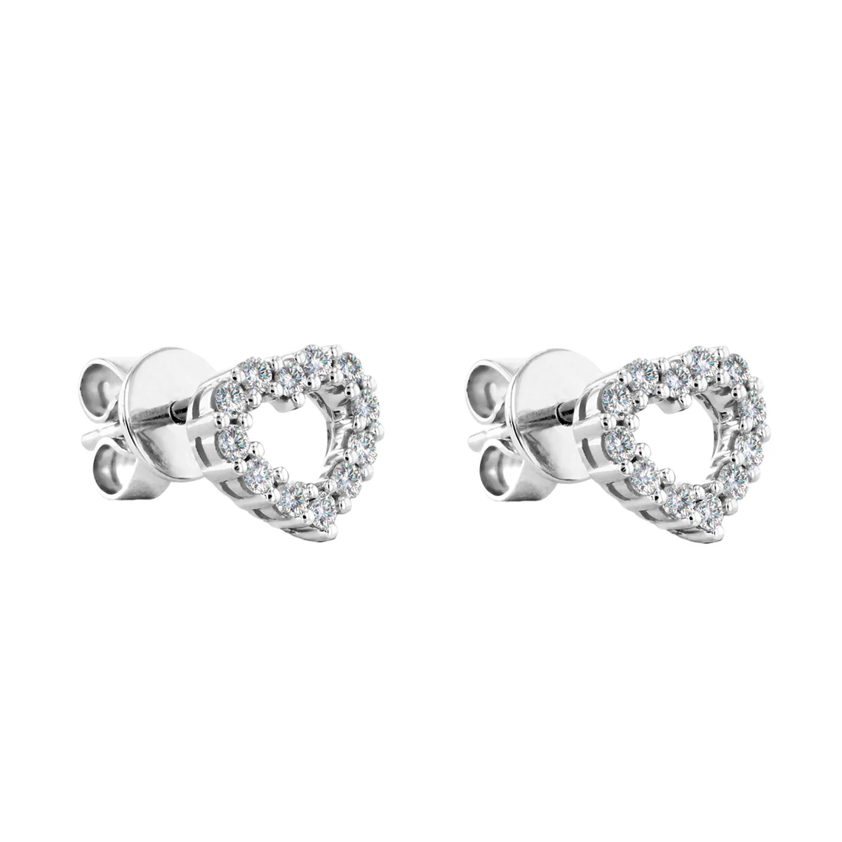 Everyday Diamonds 0.33ct Diamonds Collection Heart Shape Earrings | 18K White Gold - Image 3
