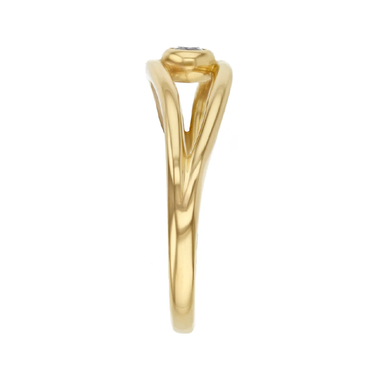 Everyday Diamonds 0.08ct Diamond Open Twist Ring | 9K Yellow Gold - Image 4