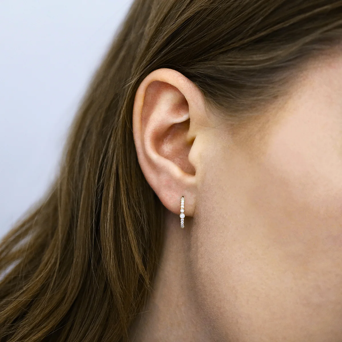 Everyday Diamonds 0.20ct Natural Diamond Hoop Earrings | 9K White Gold - Image 5
