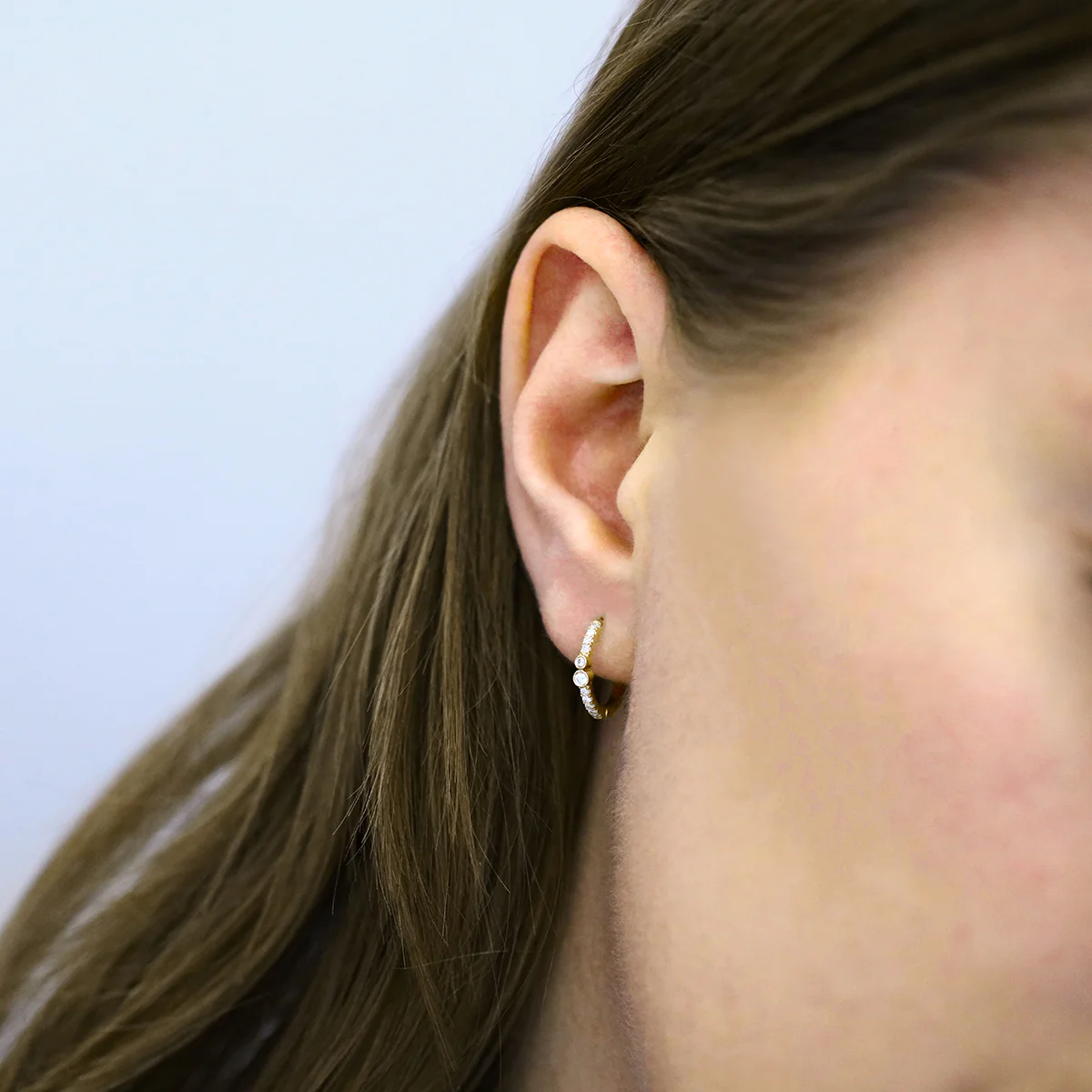 Everyday Diamonds 0.20ct Natural Diamond Hoop Earrings | 9K Yellow Gold - Image 6