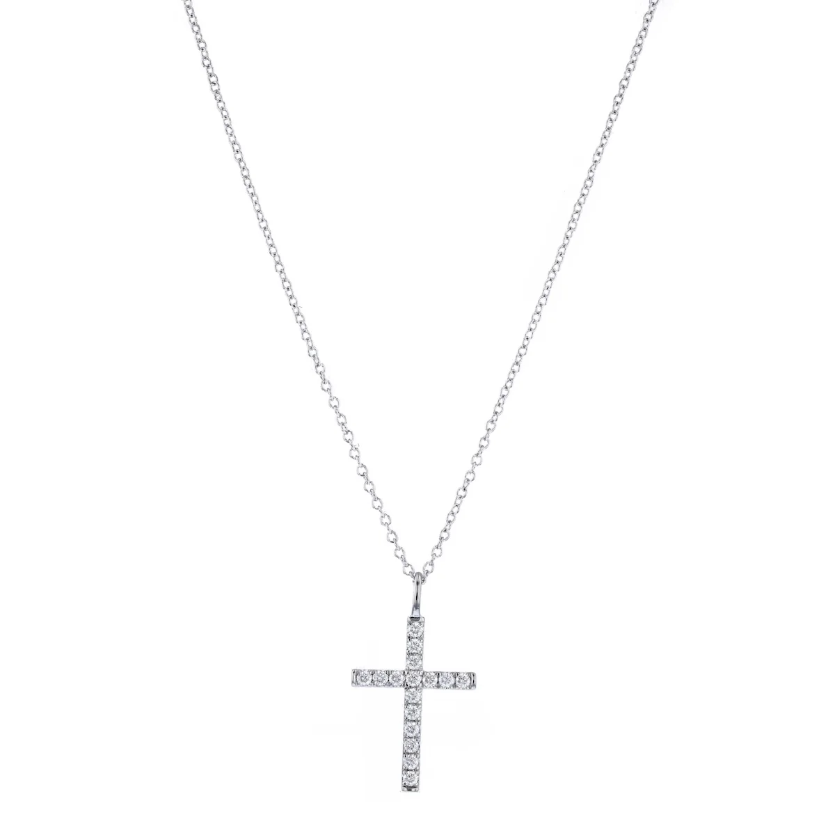 Everyday Diamonds 0.24ct Diamond Cross Necklace | 9K White Gold - Image 2