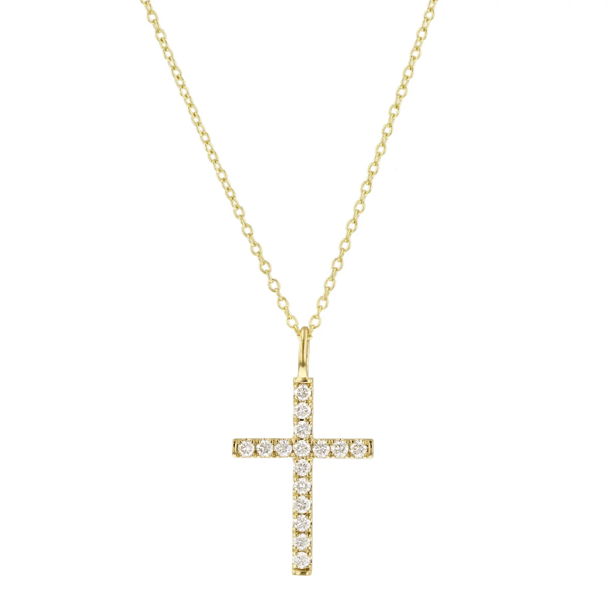 Everyday Diamonds 0.24ct Diamond Cross Necklace | 9K Yellow Gold