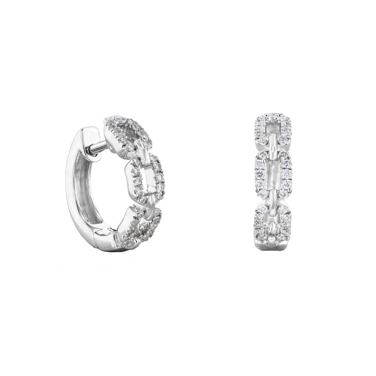 Everyday Diamonds 0.25ct Diamond Curb Huggies | 9K White Gold