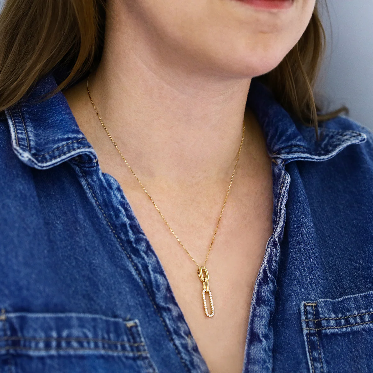 Everyday Diamonds 0.32ct Lab Grown Chain Link Pendant | 9K Yellow Gold - Image 5