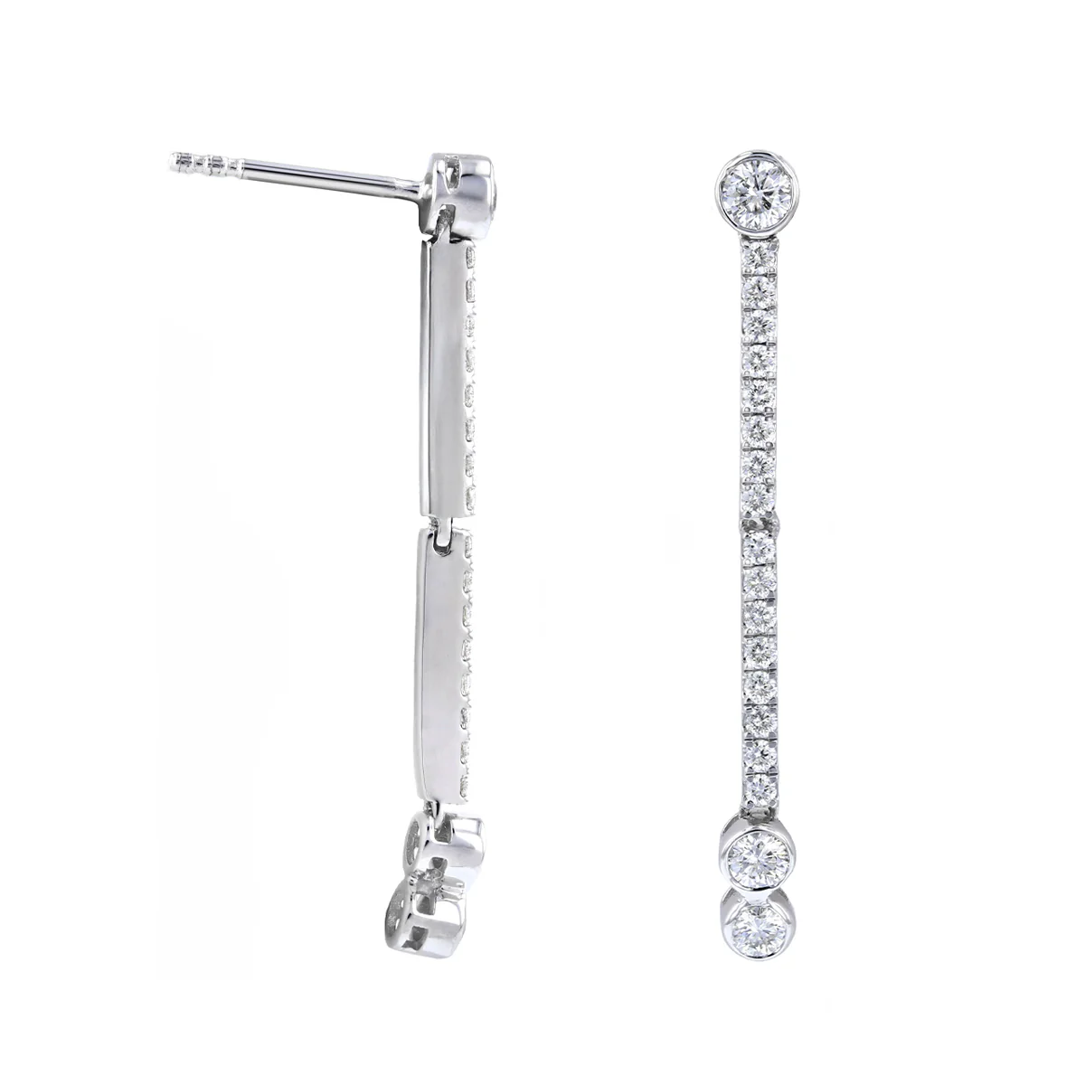 Everyday Diamonds 0.75ct Lab Grown Diamond Drop Earrings | 9K White Gold - Image 4