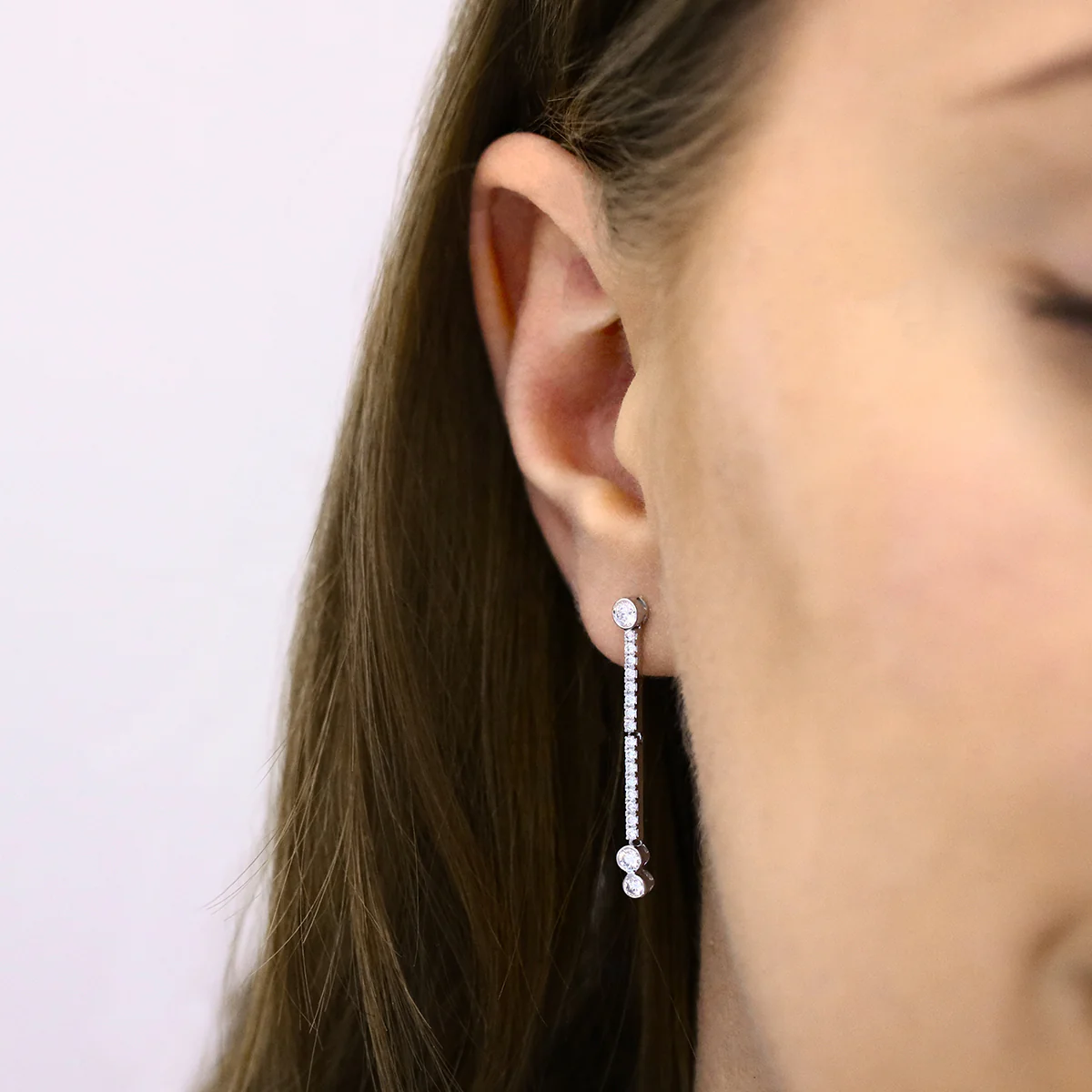 Everyday Diamonds 0.75ct Lab Grown Diamond Drop Earrings | 9K White Gold - Image 6