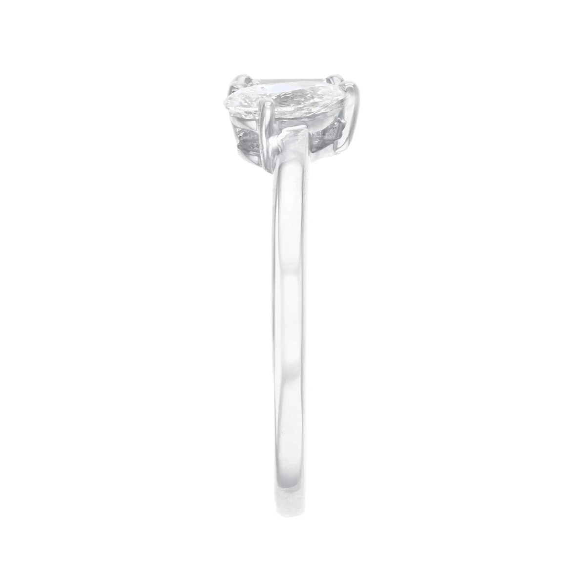 Everyday Diamonds 0.97ct Lab-Grown Emerald and Pear Cut Diamond Toi Et Moi Ring | 9K White Gold - Image 4