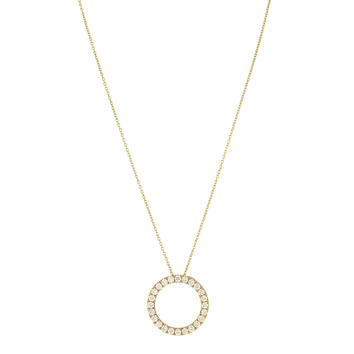 Everyday Diamonds 1.00ct Lab Grown Diamond Open Circle Pendant | 9K Yellow Gold - Image 2