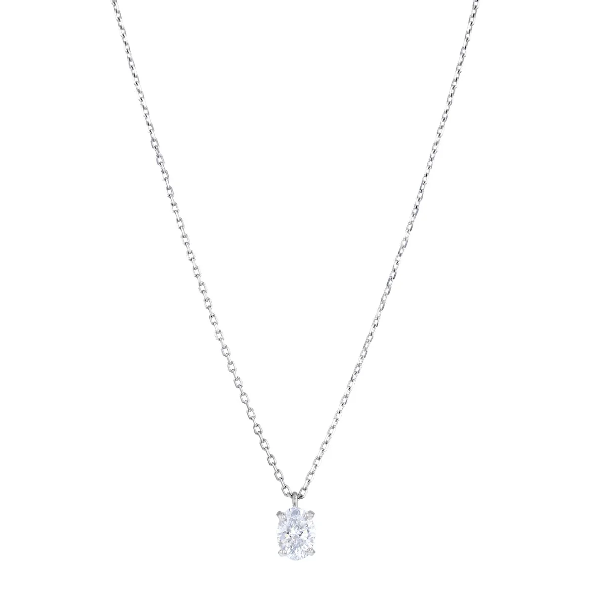 Everyday Diamonds 1.01ct Oval Cut Lab Grown Diamond Necklace | 9K White Gold - Image 2