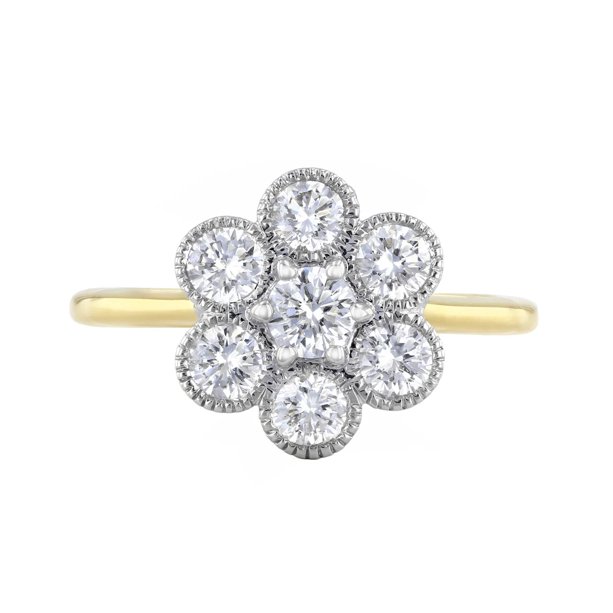 Everyday Diamonds 1.03ct Round Brilliant Cut Lab Grown Diamond Cluster Ring | 9K Yellow Gold - Image 2