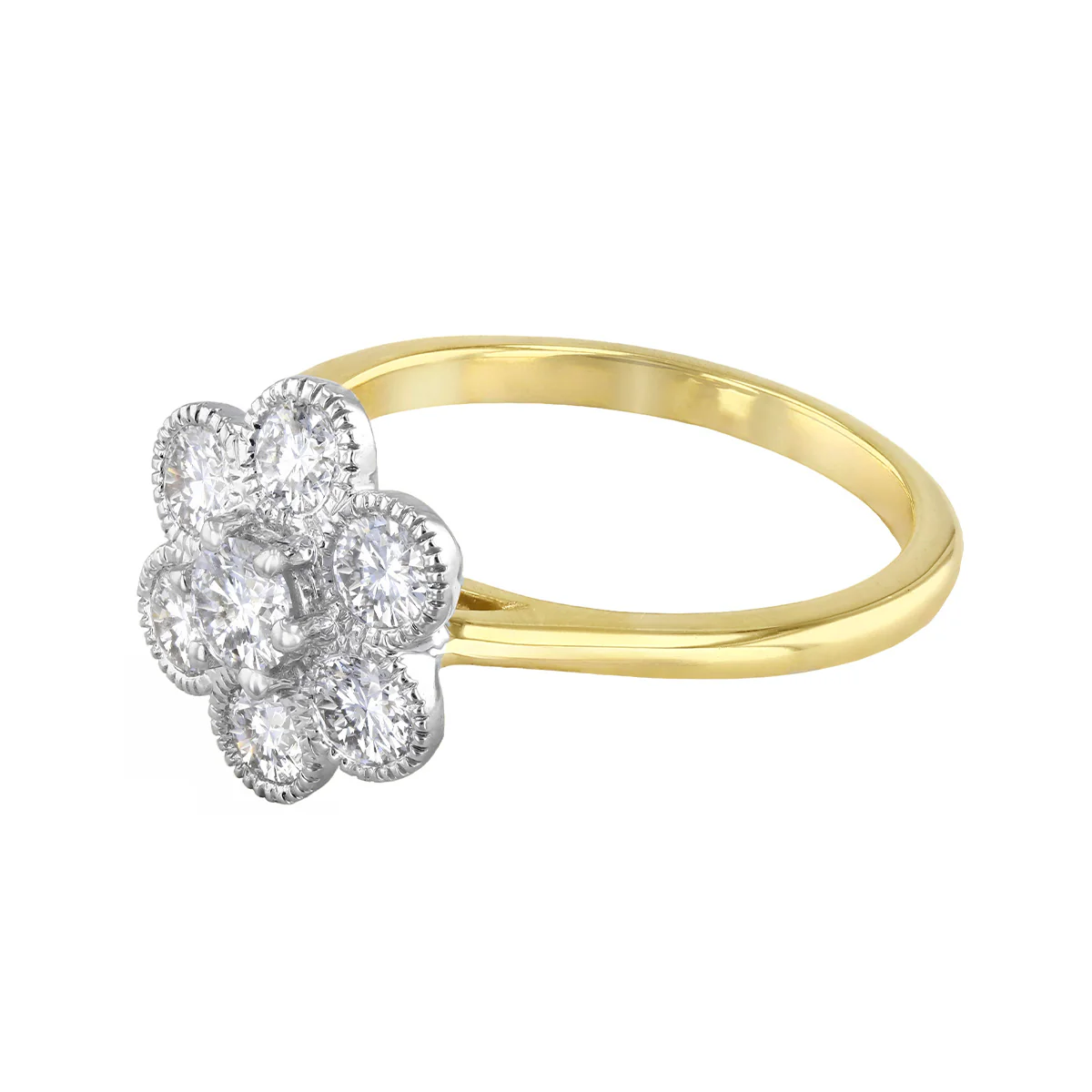 Everyday Diamonds 1.03ct Round Brilliant Cut Lab Grown Diamond Cluster Ring | 9K Yellow Gold - Image 3