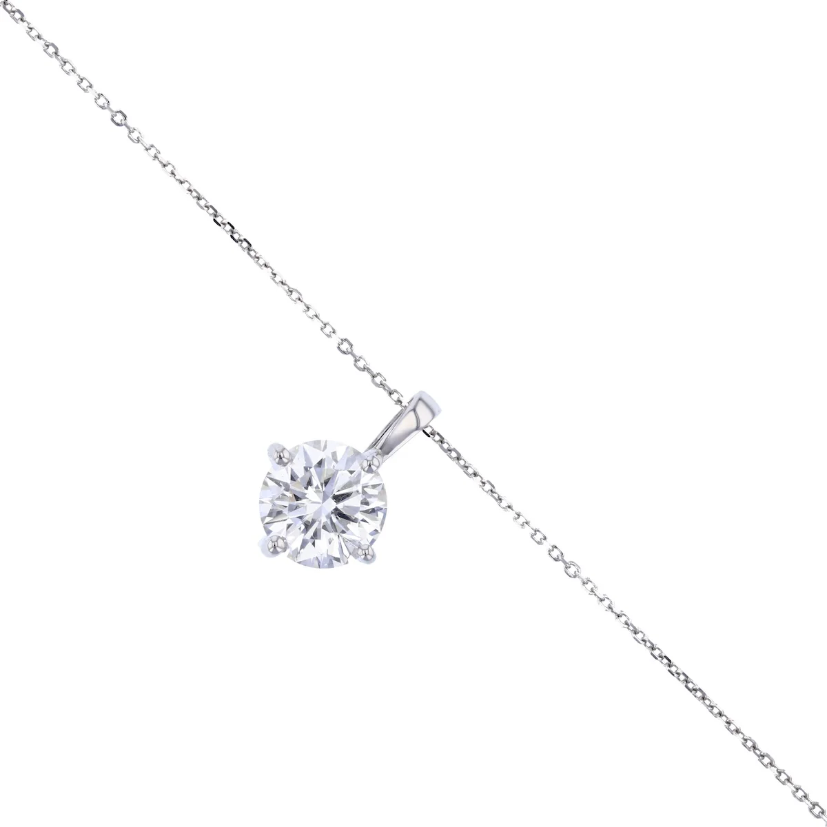 Everyday Diamonds 1.50ct Lab-Grown Solitaire Necklace | 9K White Gold - Image 3