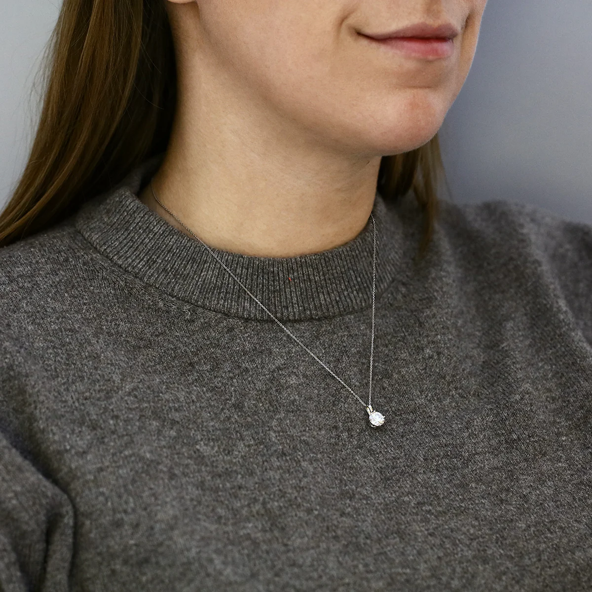 Everyday Diamonds 1.50ct Lab-Grown Solitaire Necklace | 9K White Gold - Image 5