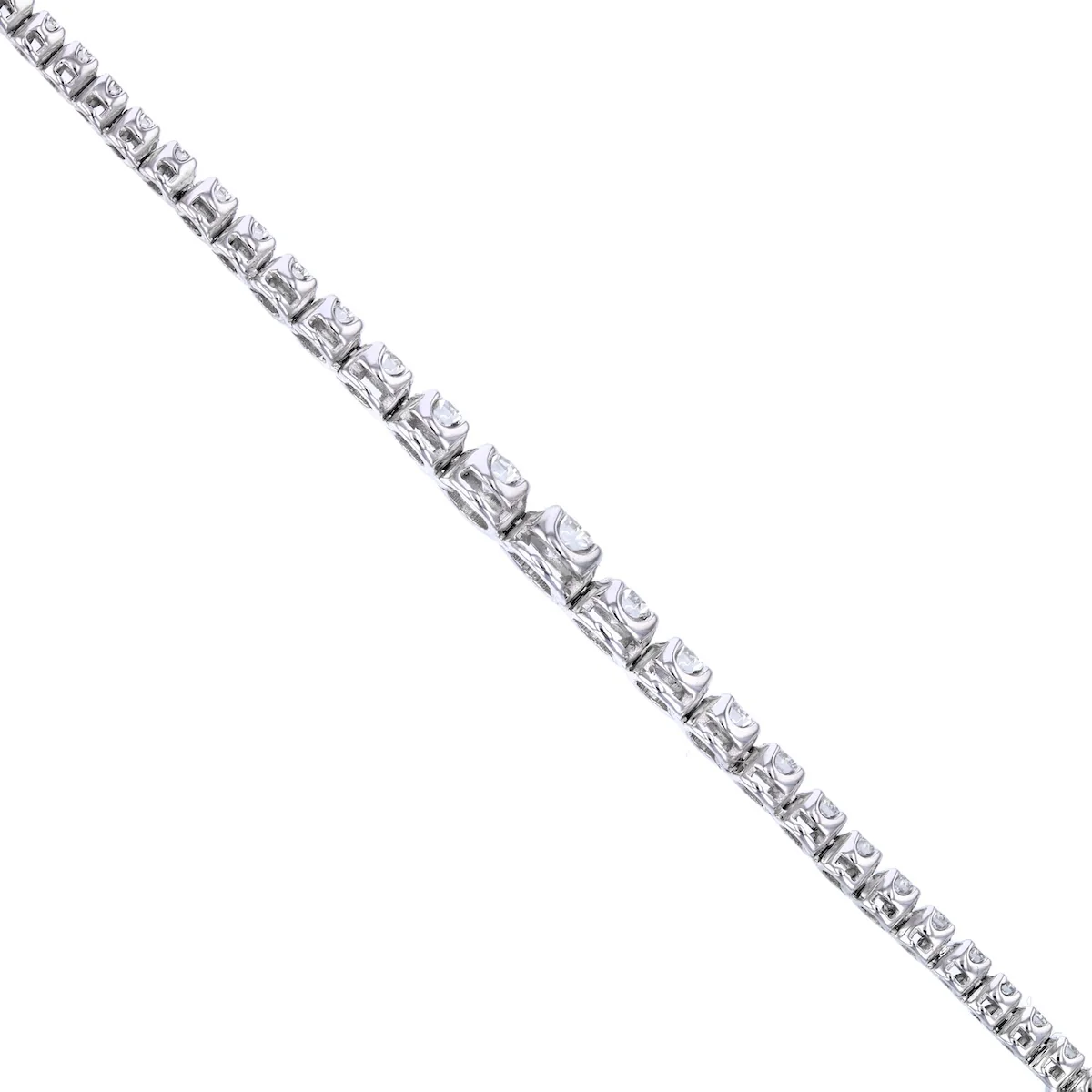 Everyday Diamonds 1.76ct Lab Grown Diamond Graduating Tennis Bracelet | 9K White Gold - Image 3