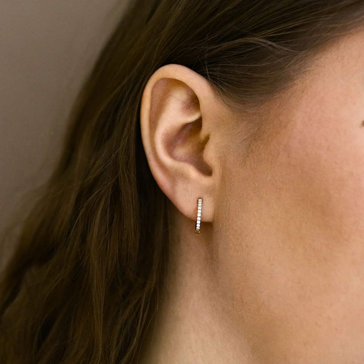 Everyday Diamonds 14.5mm Diamond Hoop Earrings | 9K Yellow Gold - Image 6