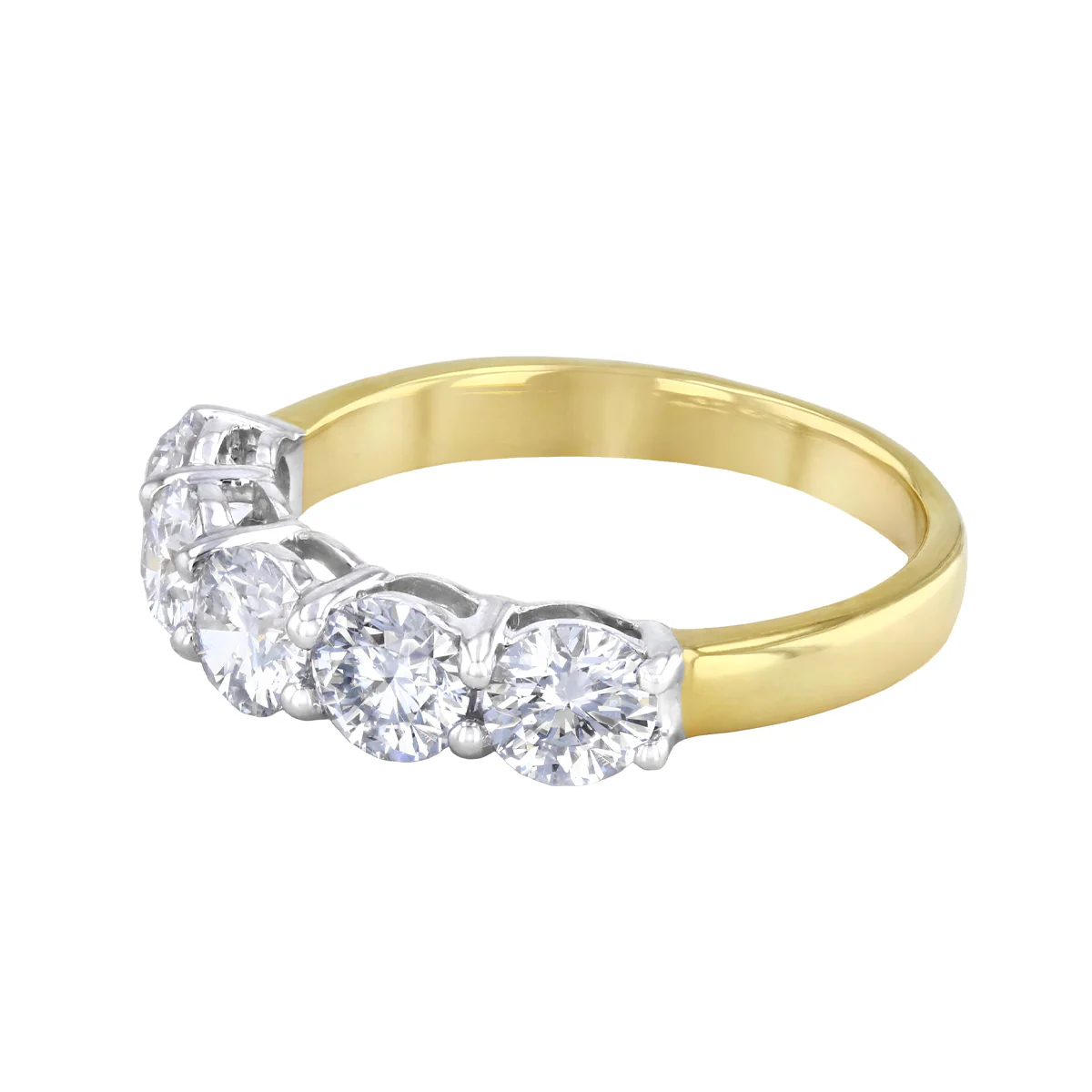 Everyday Diamonds 2.01ct Lab Grown Diamond Five Stone Half Eternity Ring | 9K Yellow Gold - Image 3
