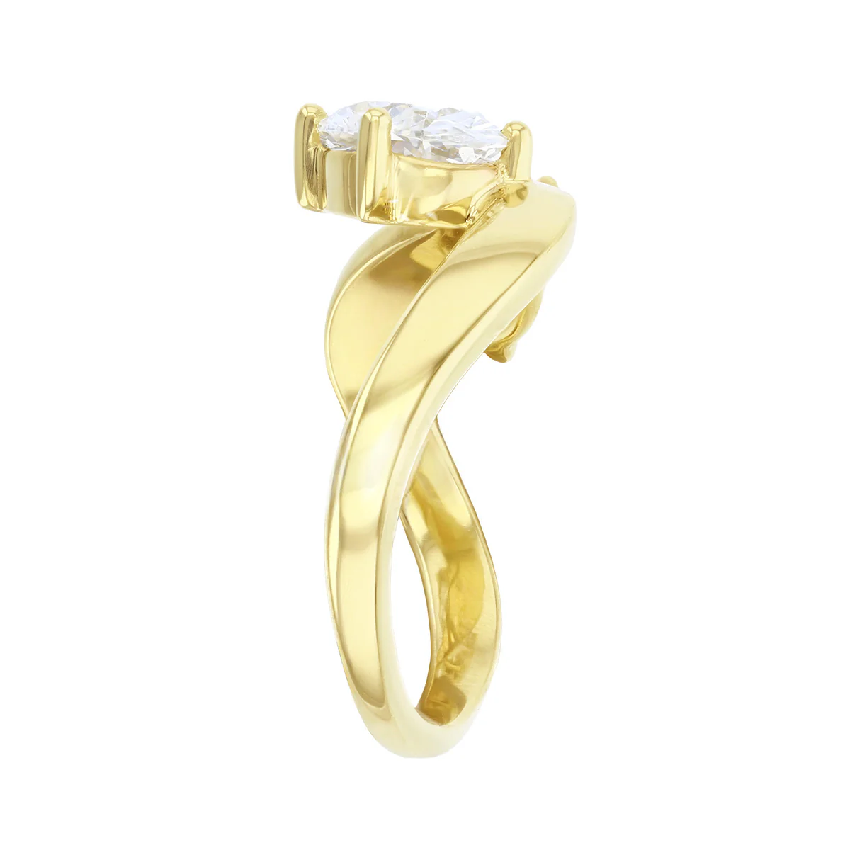 Everyday Diamonds 2.01ct Oval and Pear Cut Diamond Wave Dress Ring | 9K Yellow Gold - Image 4