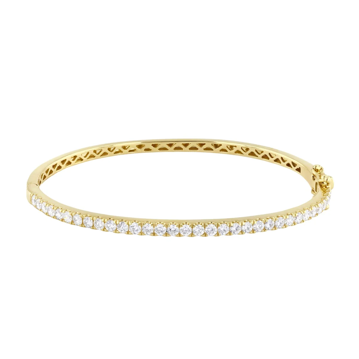 Everyday Diamonds 2.02ct Brilliant Cut Lab Grown Eternity Bangle | 9K Yellow Gold
