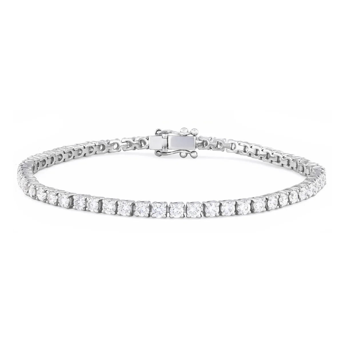 Everyday Diamonds 4.00ct Brilliant Cut Finesse Tennis Bracelet | 18K White Gold