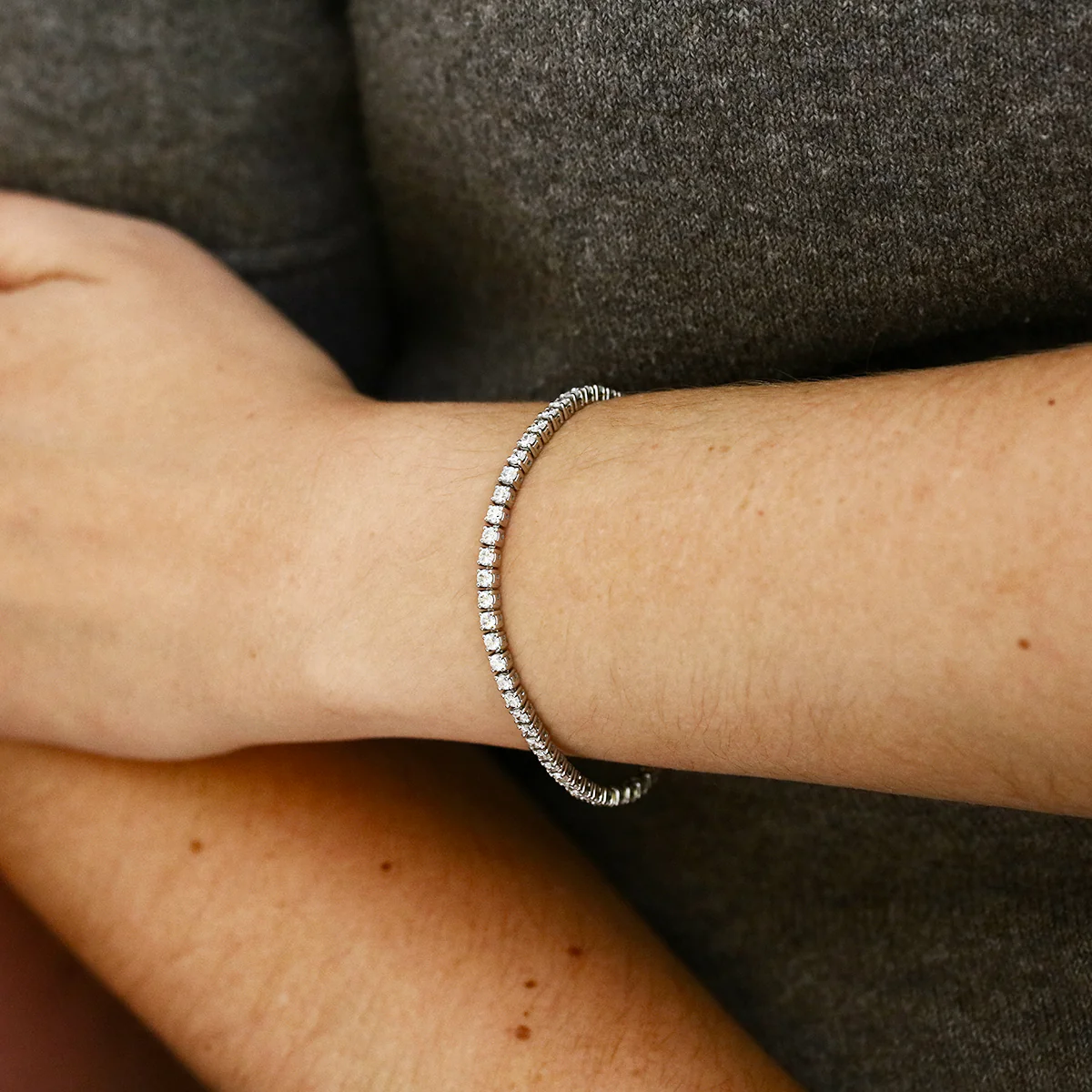 Everyday Diamonds 4.00ct Brilliant Cut Finesse Tennis Bracelet | 18K White Gold - Image 5