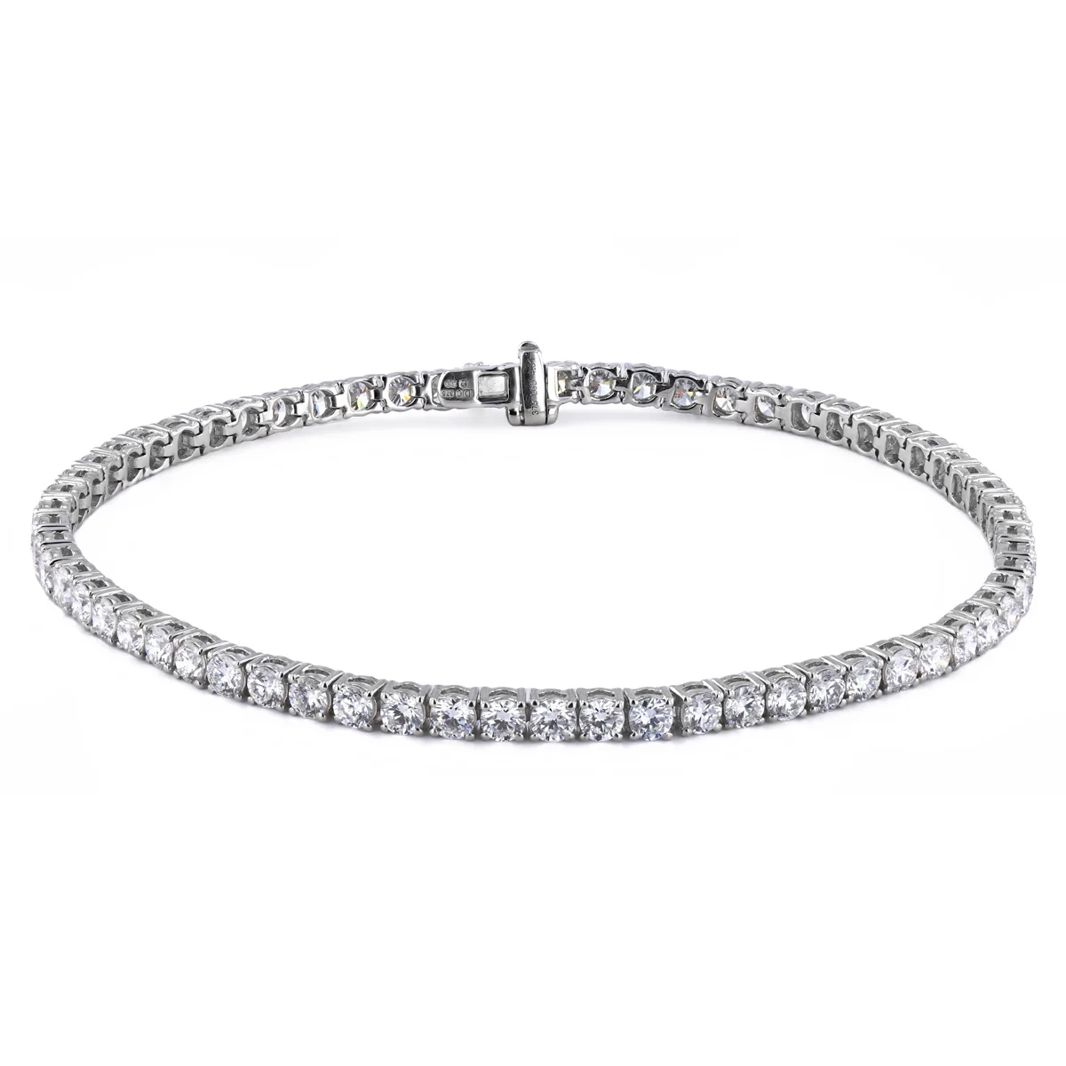 Everyday Diamonds 4.01ct Lab Grown Round Brilliant Cut Tennis Bracelet | 9K White Gold