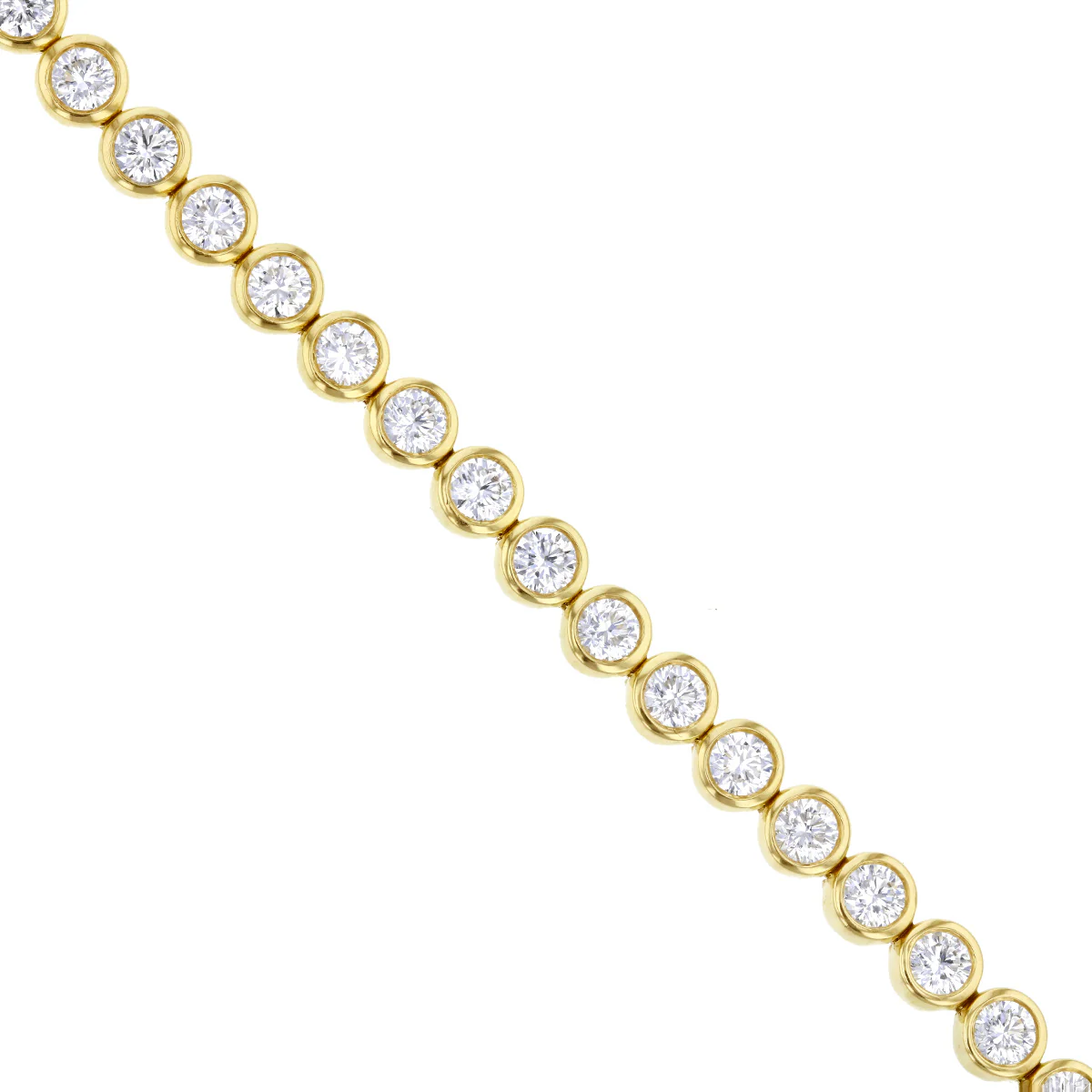 Everyday Diamonds 5.02ct Round Brilliant Cut Lab Grown Diamond Tennis Bracelet | 9K Yellow Gold - Image 2