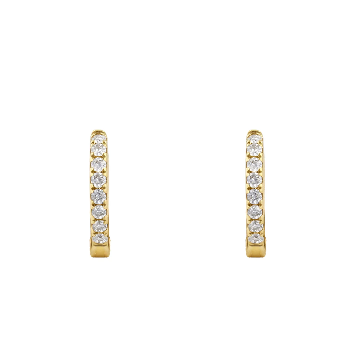 Everyday Diamonds 9.8mm Diamond Hoop Earrings | 9K Yellow Gold - Image 2