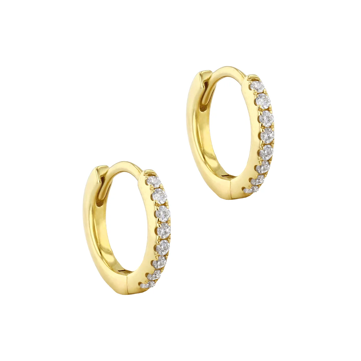 Everyday Diamonds 9.8mm Diamond Hoop Earrings | 9K Yellow Gold - Image 3