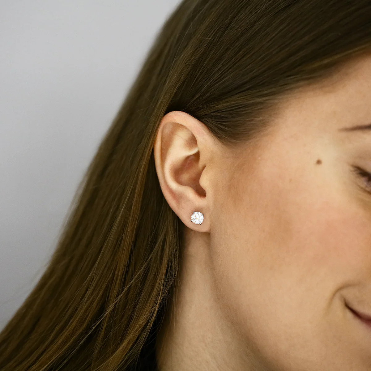 Everyday Diamonds Brilliant Cut Lab Grown Diamond Stud Earrings | 18K White Gold - Image 6