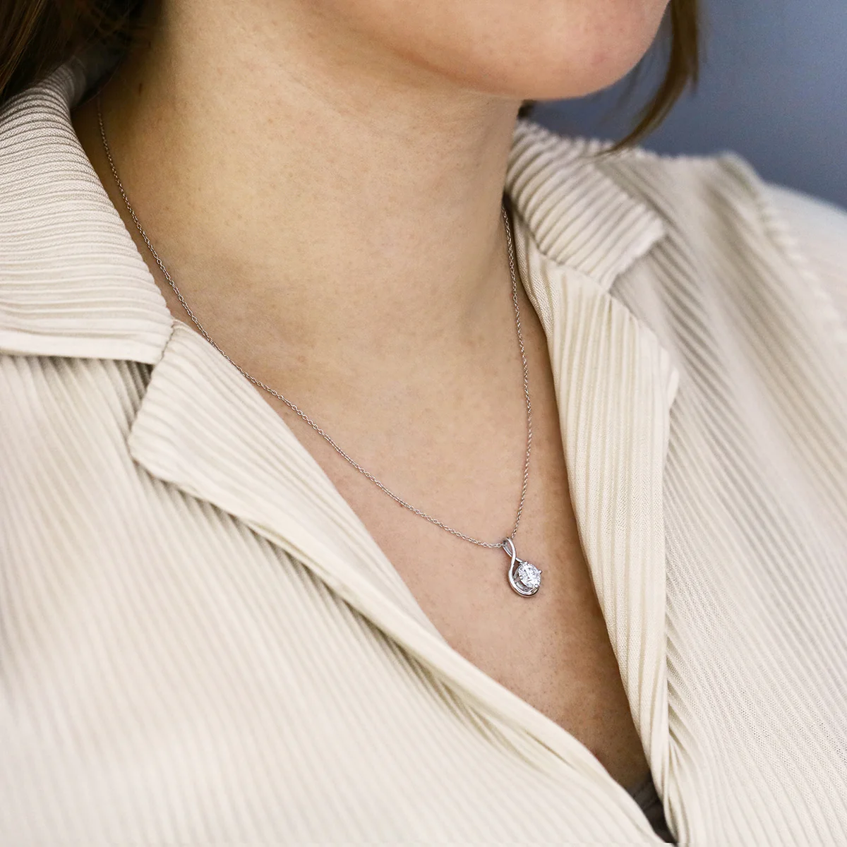 Everyday Diamonds 0.50ct Brilliant Cut Lab Grown Diamond Teardrop Pendant | 9K White Gold - Image 5