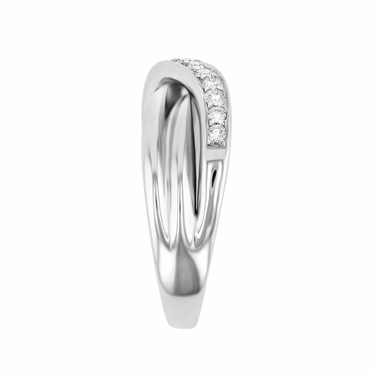 Everyday Diamonds Collection 0.25ct Diamond Twist Ring | 9K White Gold - Image 3