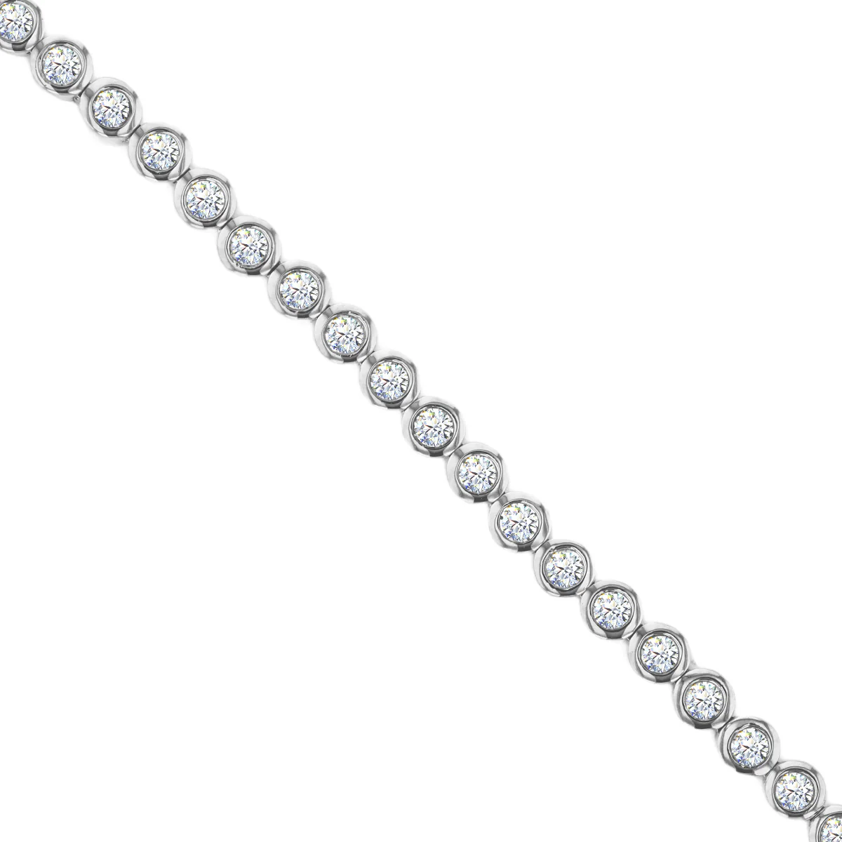 Everyday Diamonds Collection 1.00ct Diamond Rubover Tennis Bracelet | 9K White Gold - Image 2