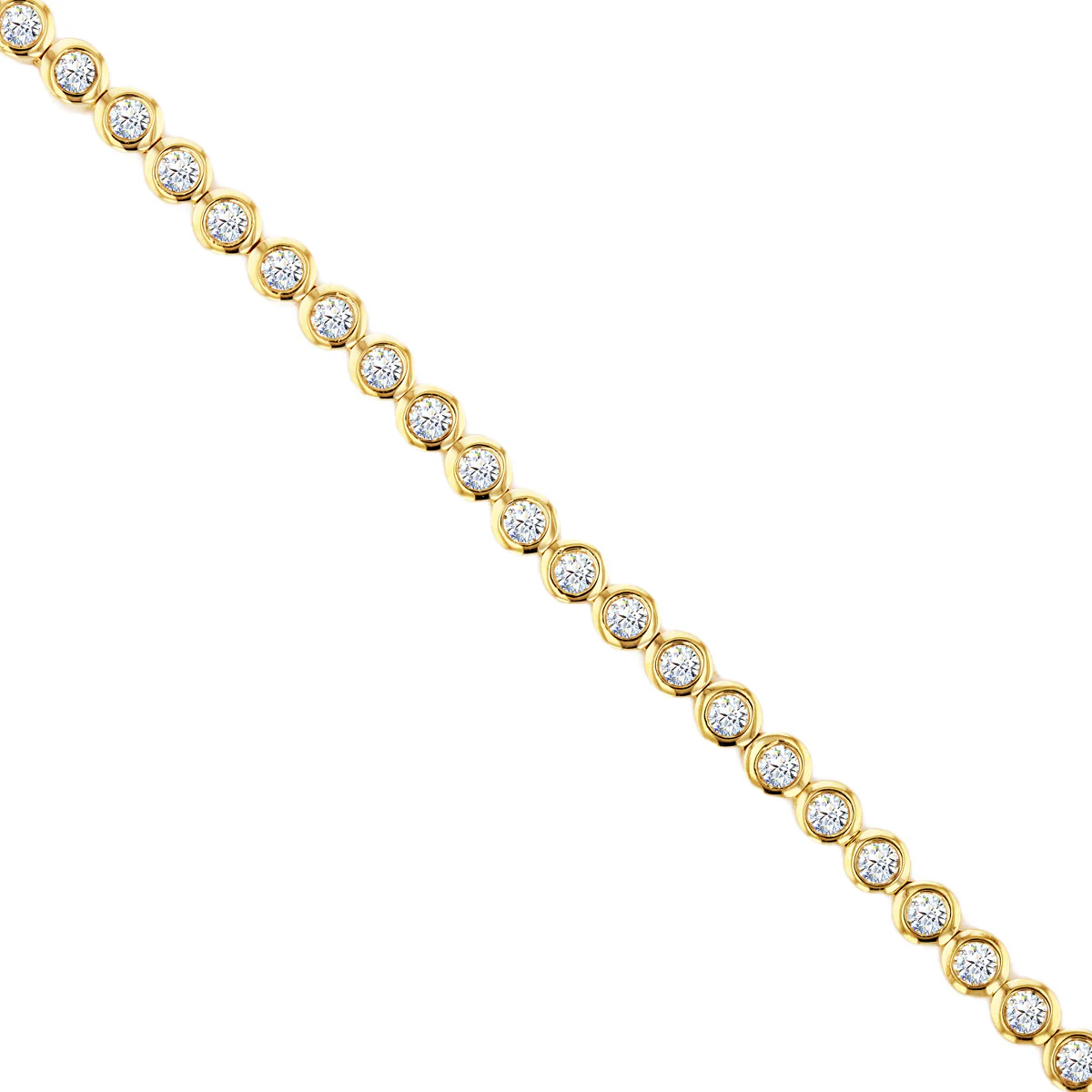 Everyday Diamonds Collection 1.00ct Diamond Rubover Tennis Bracelet | 9K Yellow Gold - Image 2
