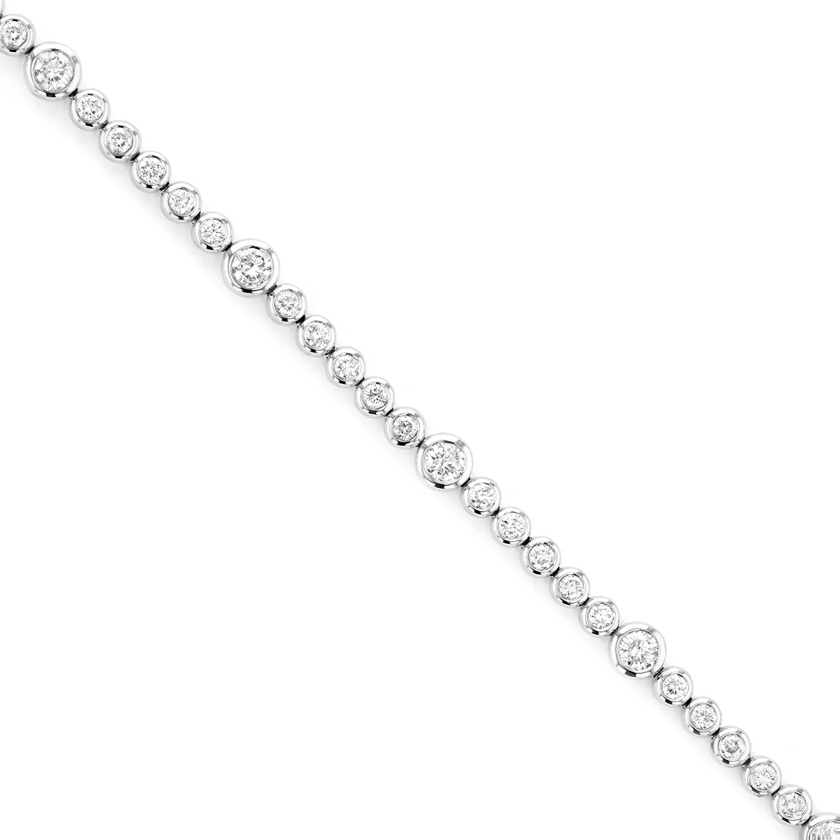 Everyday Diamonds Collection 2.35ct Diamond & White Gold Drops Tennis Bracelet - Image 3