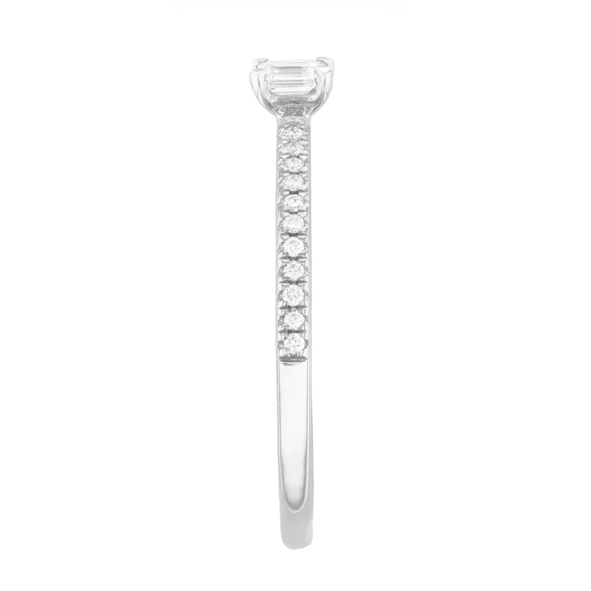 Everyday Diamonds Collection Emerald Cut Diamond Stacking Ring | 9K White Gold - Image 3