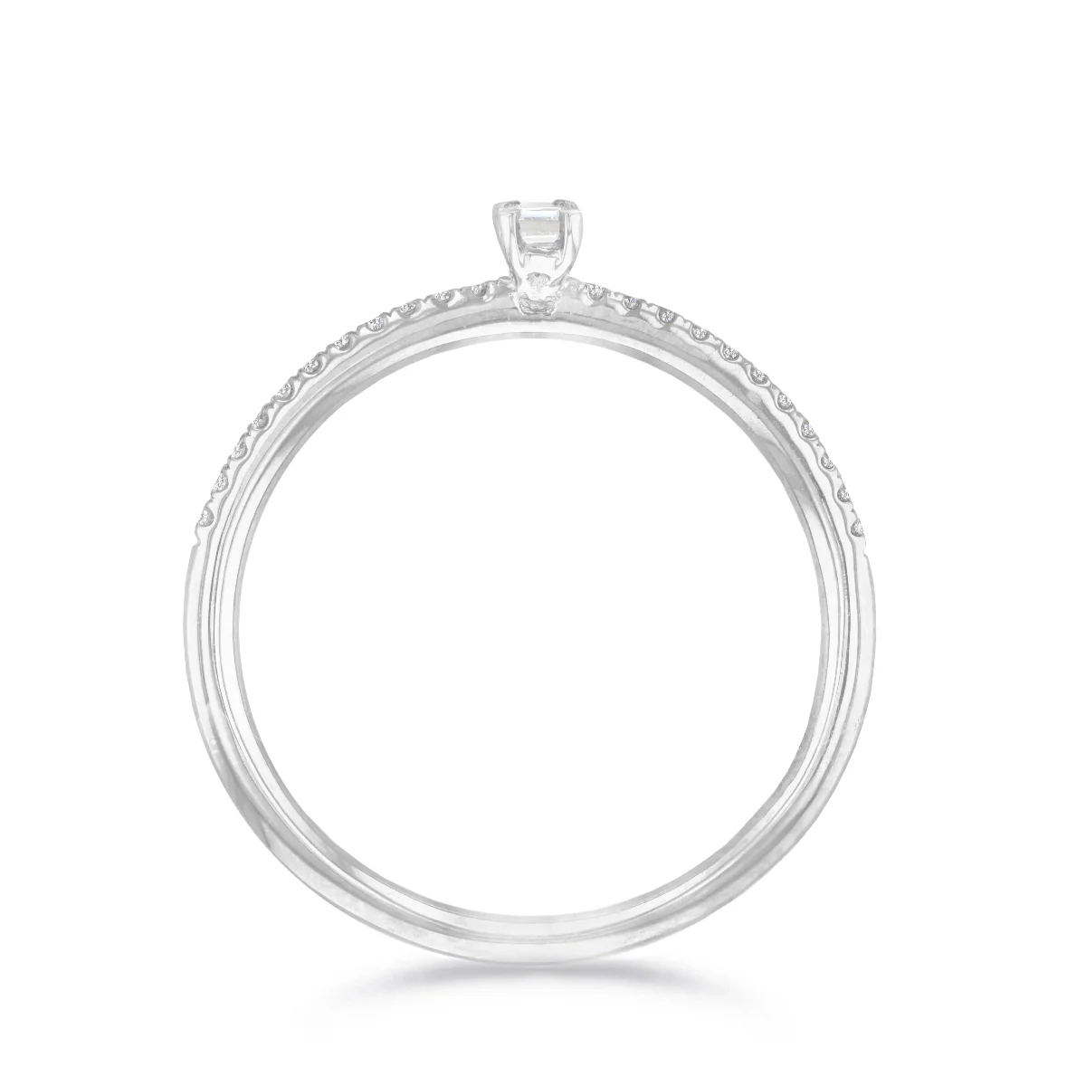 Everyday Diamonds Collection Emerald Cut Diamond Stacking Ring | 9K White Gold - Image 4
