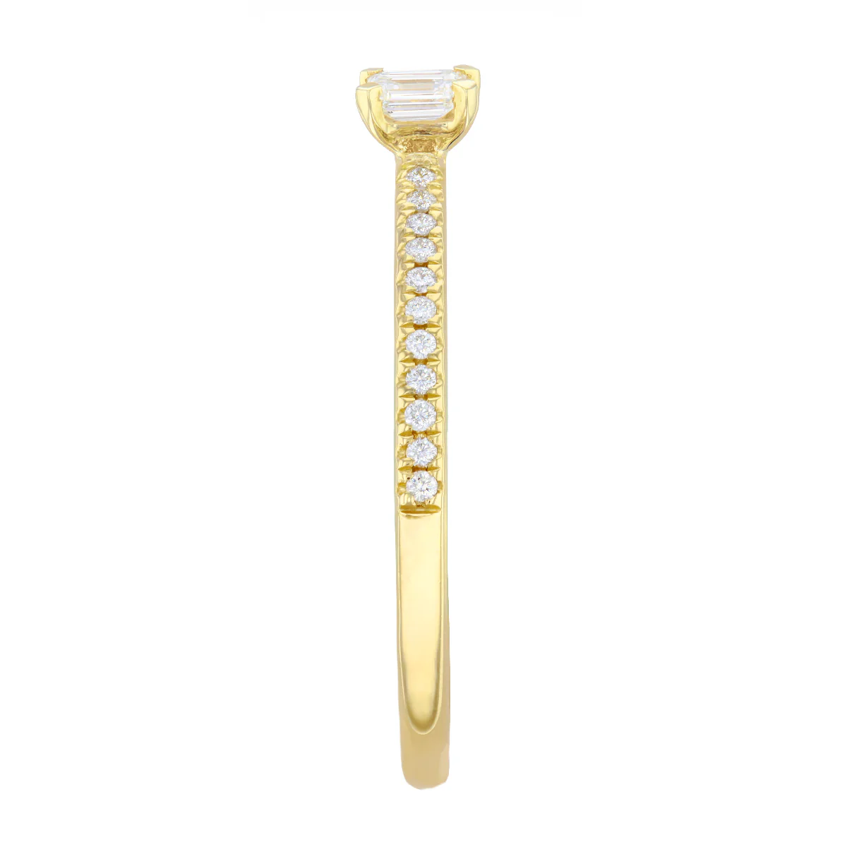 Everyday Diamonds Collection Emerald Cut Diamond Stacking Ring | 9K Yellow Gold - Image 3