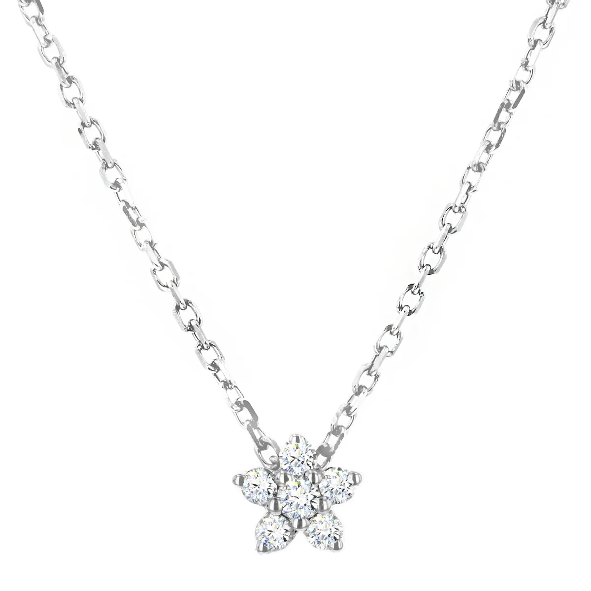 Everyday Diamonds Collection Lab-Grown Snowflake Cluster Pendant | 9K White gold - Image 2