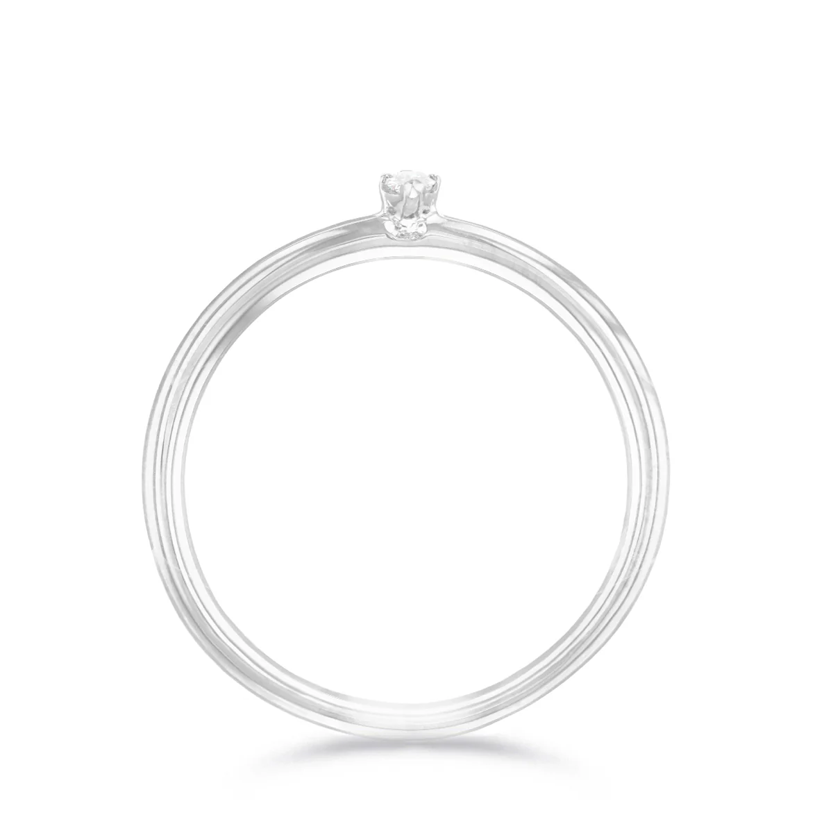Everyday Diamonds Collection Marquise Cut Diamond Plain Stacking Ring | 9K White Gold - Image 4