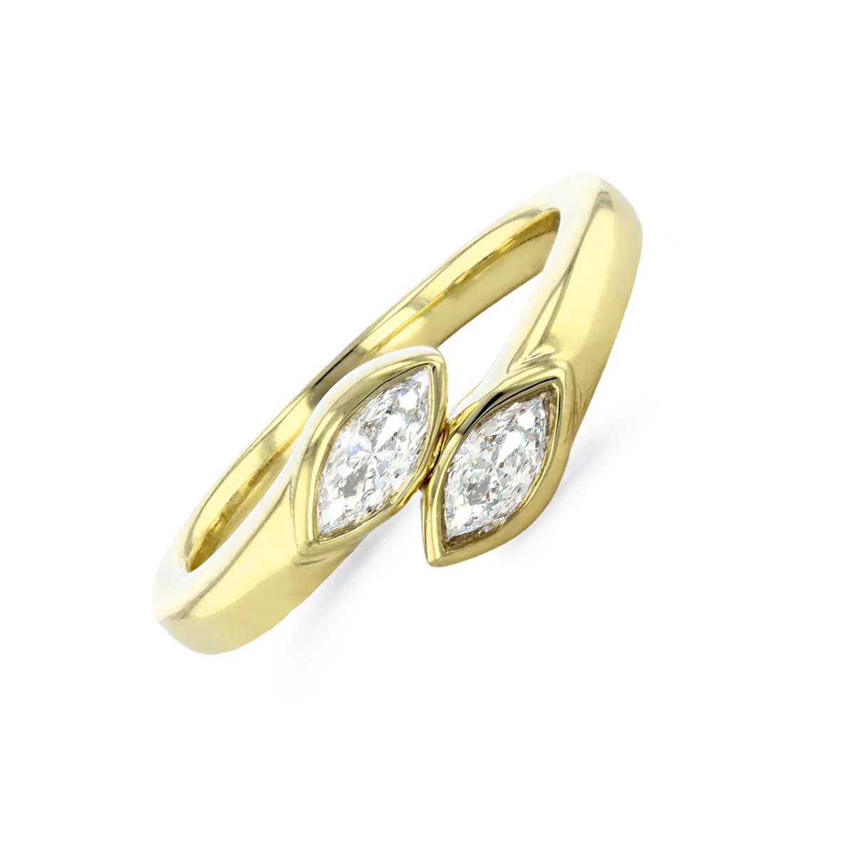 Everyday Diamonds Collection Marquise Diamond Twist Ring | 18K Yellow Gold