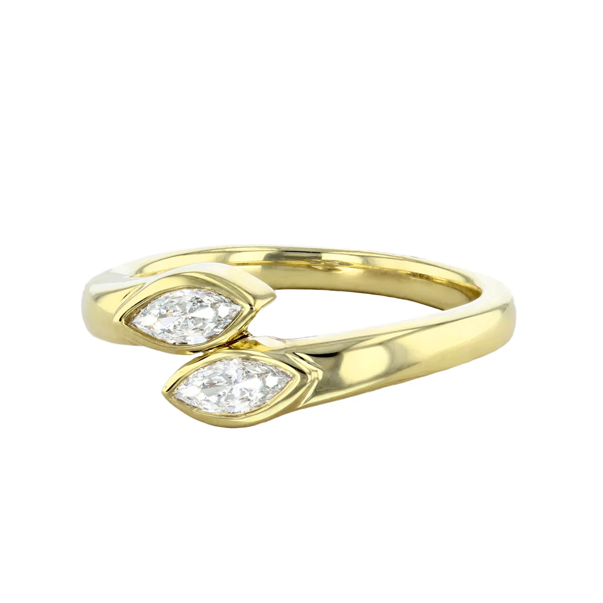 Everyday Diamonds Collection Marquise Diamond Twist Ring | 18K Yellow Gold - Image 2