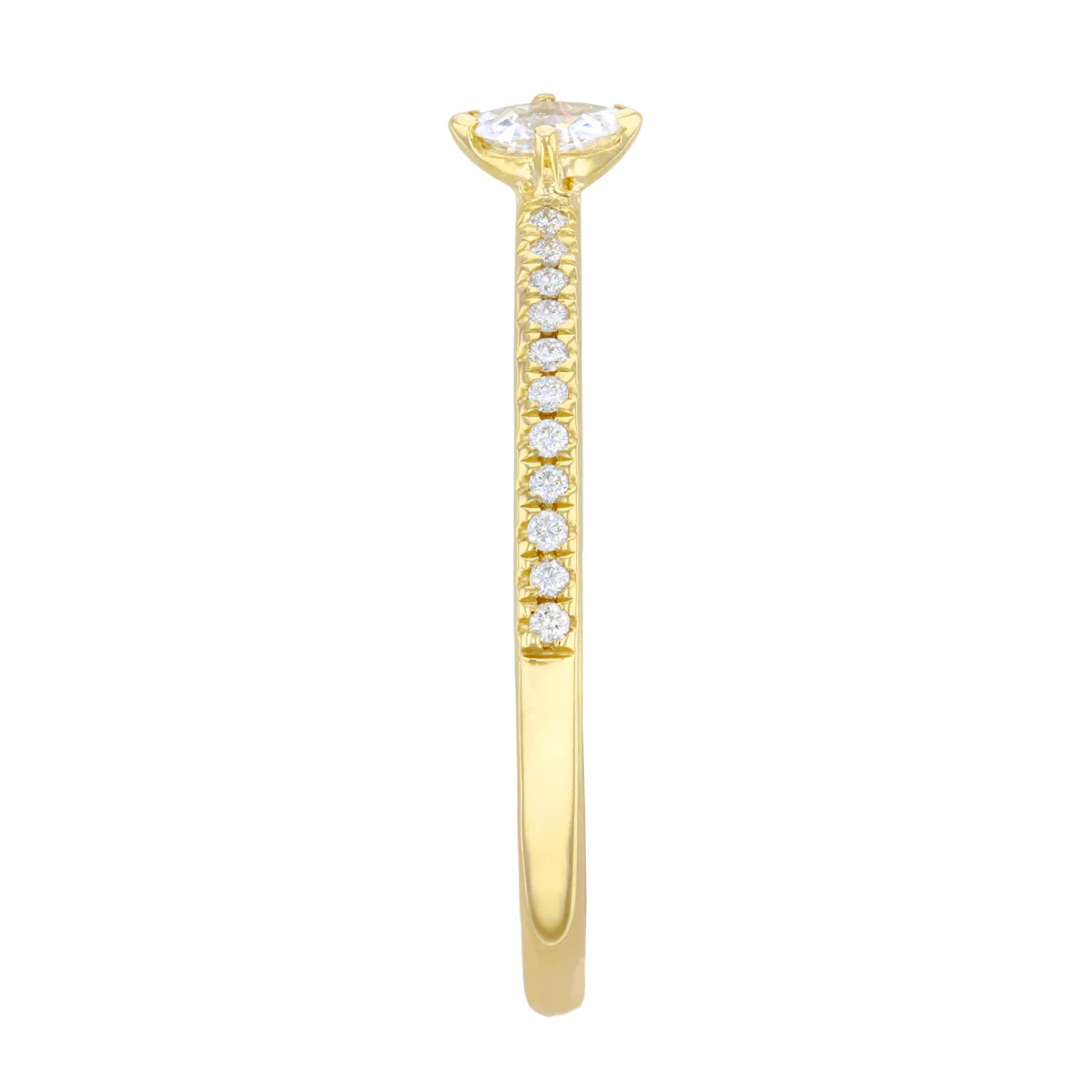 Everyday Diamonds Collection Marquise Shaped Diamond Stacking  Ring | 9K Yellow Gold - Image 3
