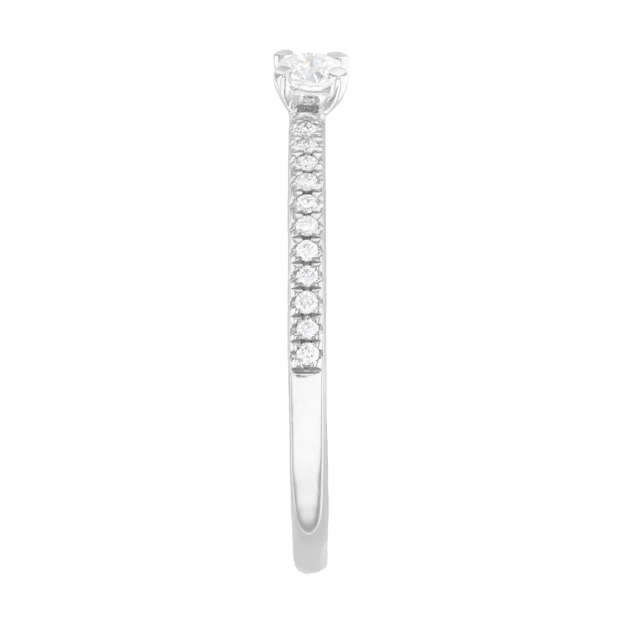 Everyday Diamonds Collection Oval Brilliant Diamond Stacking Ring | 9K White Gold - Image 3