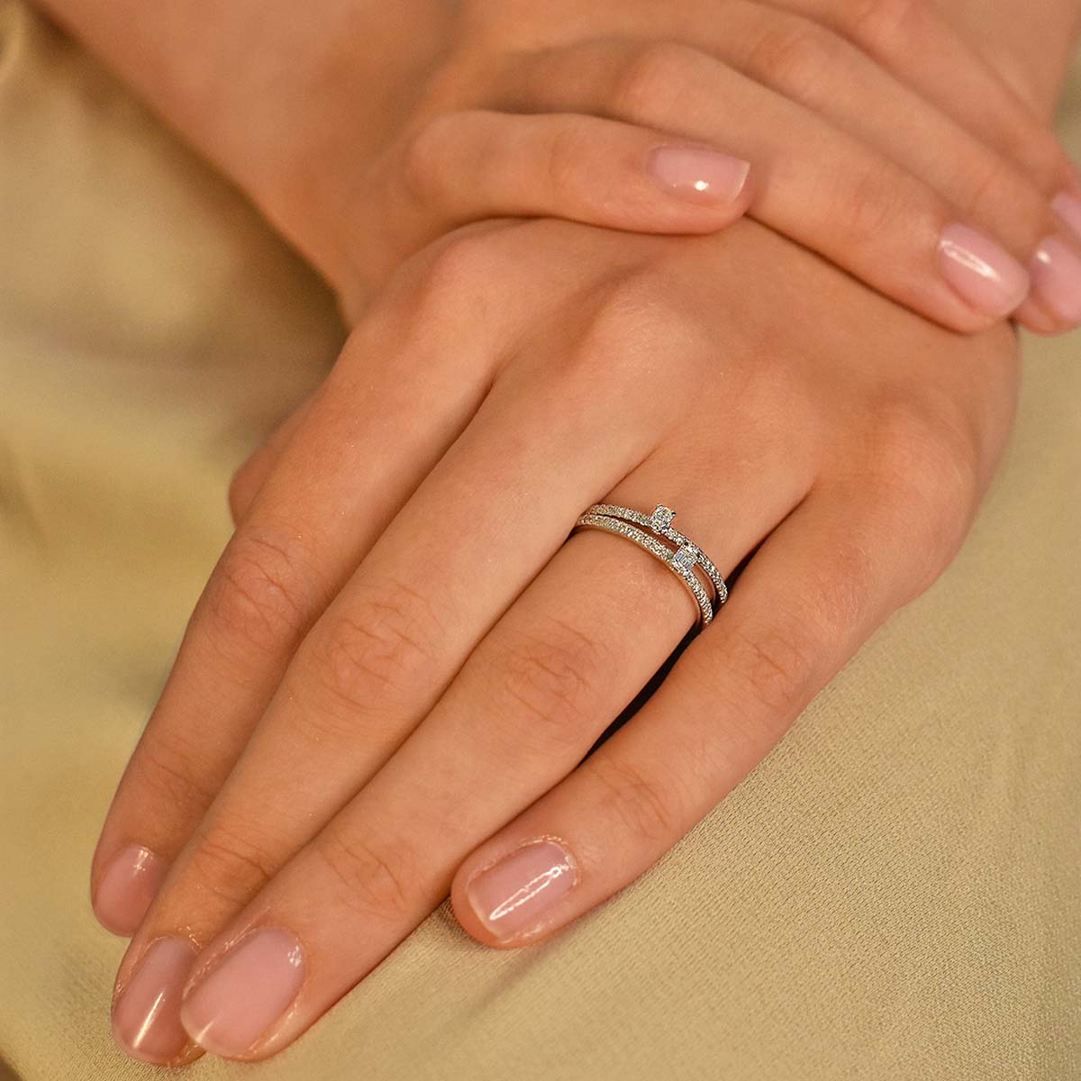 Everyday Diamonds Collection Oval Brilliant Diamond Stacking Ring | 9K White Gold - Image 5