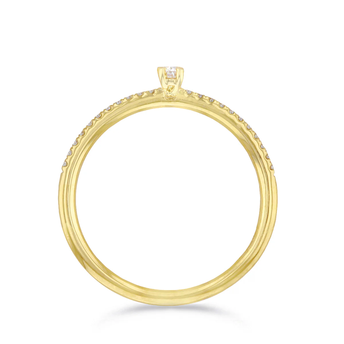 Everyday Diamonds Collection Oval Brilliant Diamond Stacking  Ring | 9K Yellow Gold - Image 4