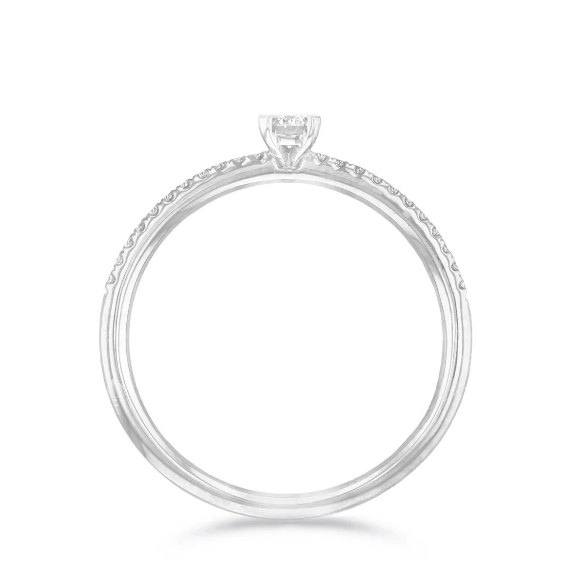 Everyday Diamonds Collection Round Brilliant Diamond Stacking Ring | 9K White Gold - Image 4