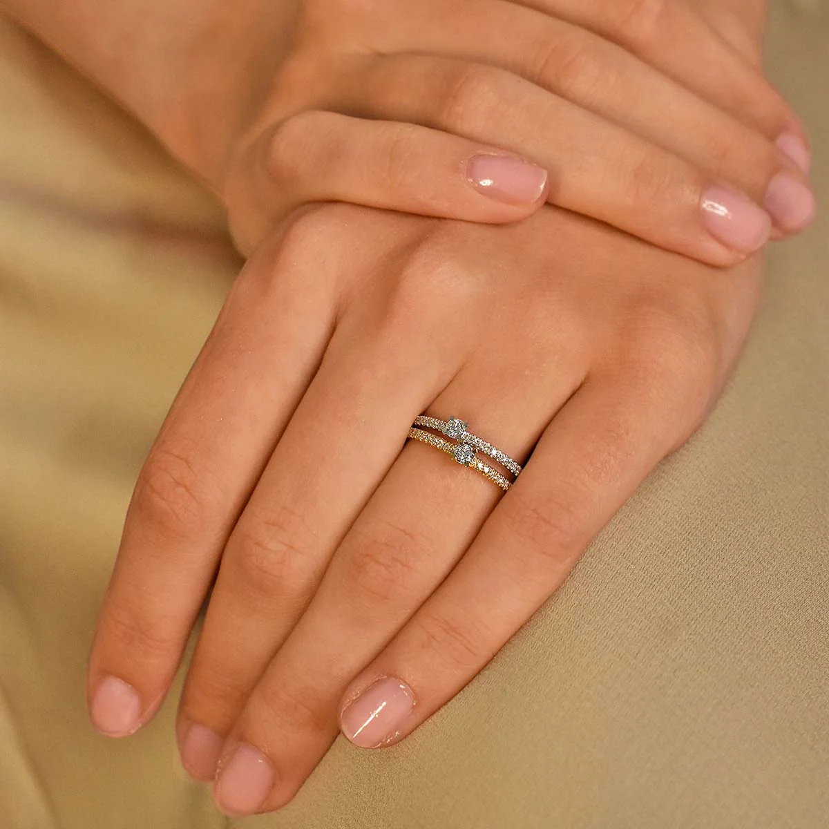 Everyday Diamonds Collection Round Brilliant Diamond Stacking  Ring | 9K Yellow Gold - Image 5
